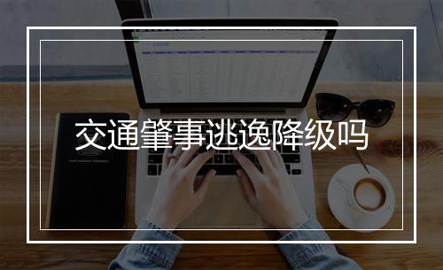 交通肇事逃逸降级吗