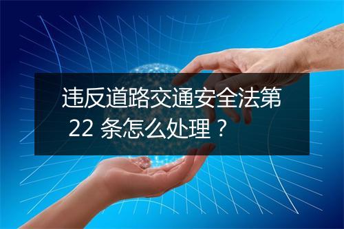 违反道路交通安全法第 22 条怎么处理？