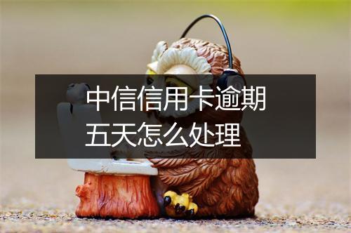 中信信用卡逾期五天怎么处理