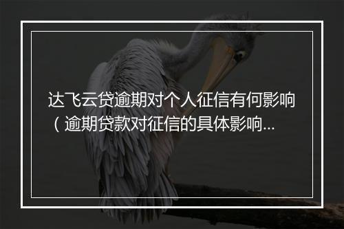 达飞云贷逾期对个人征信有何影响（逾期贷款对征信的具体影响分析）