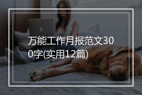 万能工作月报范文300字(实用12篇)