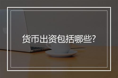货币出资包括哪些?