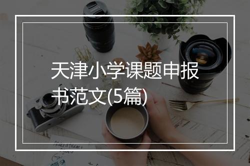 天津小学课题申报书范文(5篇)