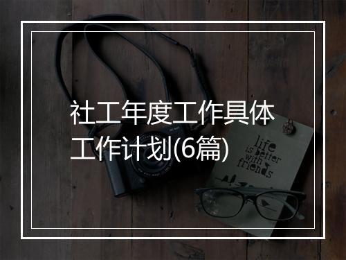 社工年度工作具体工作计划(6篇)