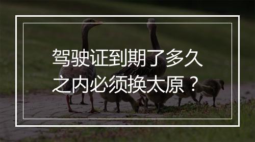 驾驶证到期了多久之内必须换太原？