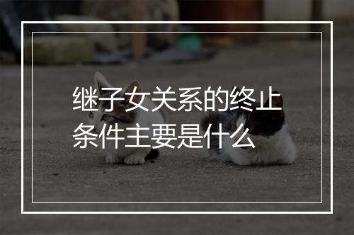 继子女关系的终止条件主要是什么