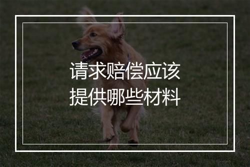 请求赔偿应该提供哪些材料