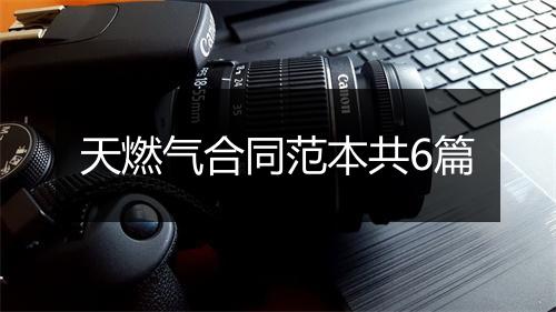 天燃气合同范本共6篇