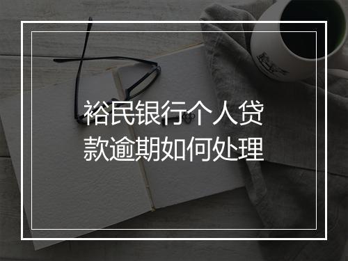 裕民银行个人贷款逾期如何处理