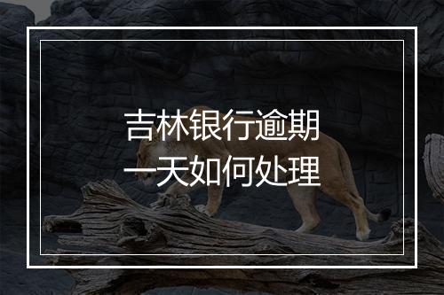 吉林银行逾期一天如何处理