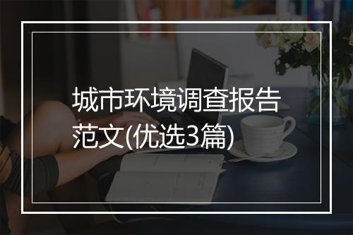 城市环境调查报告范文(优选3篇)