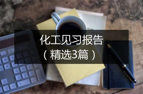 化工见习报告（精选3篇）