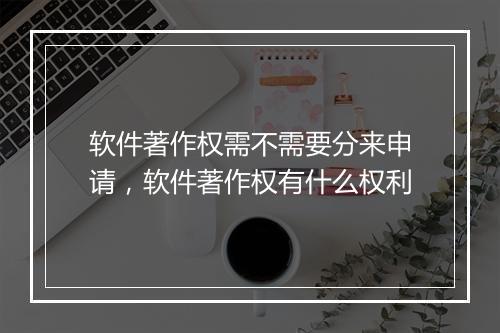 软件著作权需不需要分来申请，软件著作权有什么权利