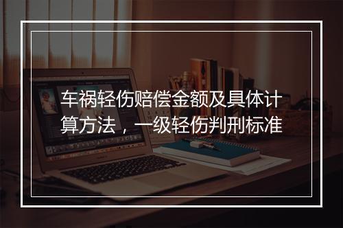 车祸轻伤赔偿金额及具体计算方法，一级轻伤判刑标准