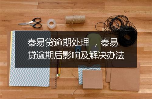 秦易贷逾期处理 ，秦易贷逾期后影响及解决办法