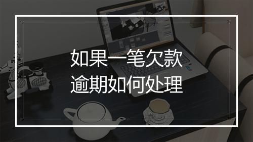 如果一笔欠款逾期如何处理