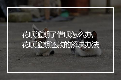 花呗逾期了借呗怎么办,花呗逾期还款的解决办法