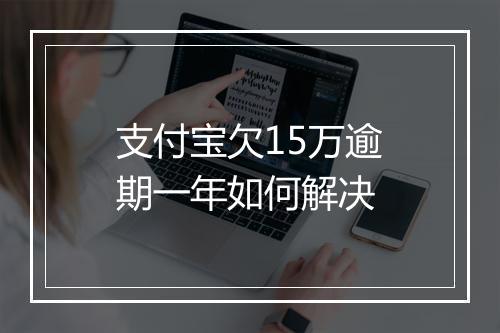 支付宝欠15万逾期一年如何解决