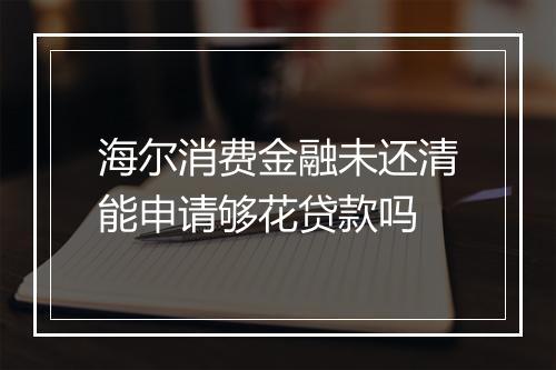 海尔消费金融未还清能申请够花贷款吗