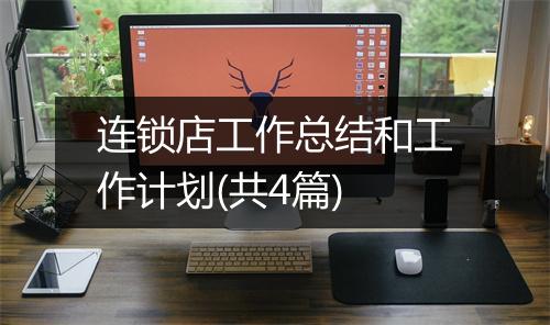 连锁店工作总结和工作计划(共4篇)
