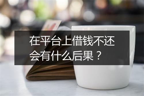 在平台上借钱不还会有什么后果？