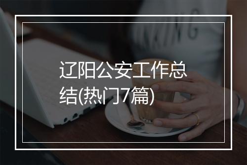 辽阳公安工作总结(热门7篇)