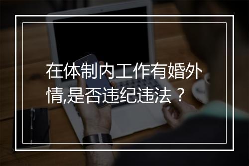 在体制内工作有婚外情,是否违纪违法？
