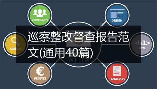 巡察整改督查报告范文(通用40篇)