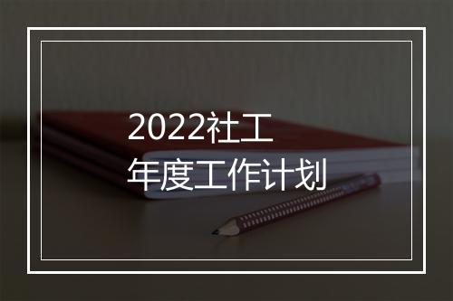 2022社工年度工作计划