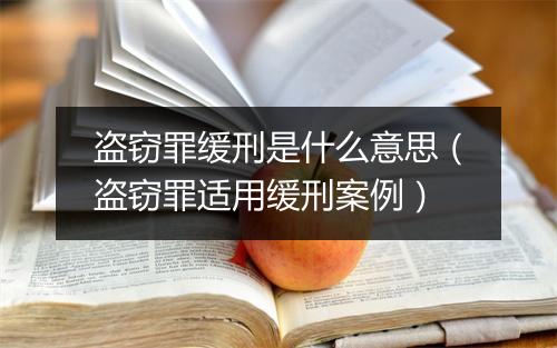 盗窃罪缓刑是什么意思（盗窃罪适用缓刑案例）