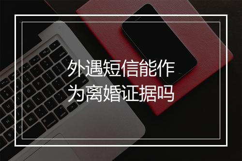 外遇短信能作为离婚证据吗