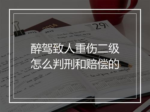 醉驾致人重伤二级怎么判刑和赔偿的