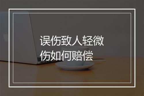 误伤致人轻微伤如何赔偿