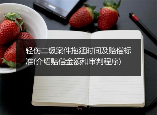 轻伤二级案件拖延时间及赔偿标准(介绍赔偿金额和审判程序)