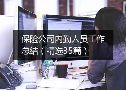 保险公司内勤人员工作总结（精选35篇）
