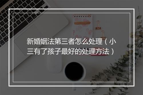 新婚姻法第三者怎么处理（小三有了孩子最好的处理方法）