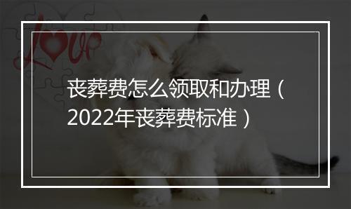 丧葬费怎么领取和办理（2022年丧葬费标准）