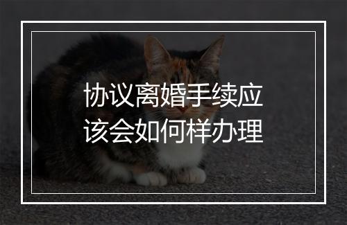 协议离婚手续应该会如何样办理