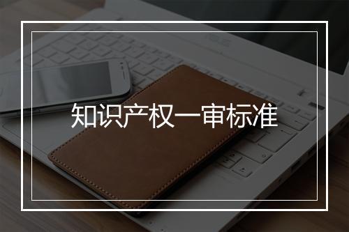 知识产权一审标准