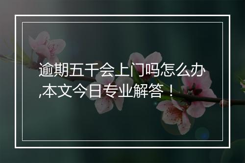 逾期五千会上门吗怎么办,本文今日专业解答！
