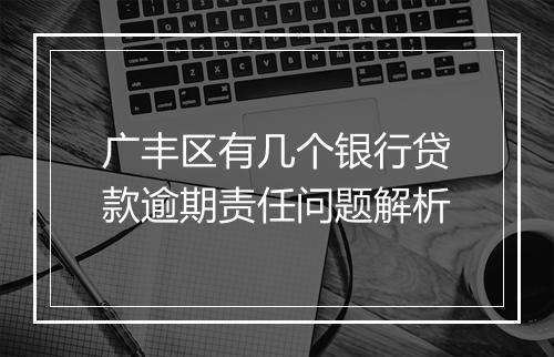 广丰区有几个银行贷款逾期责任问题解析