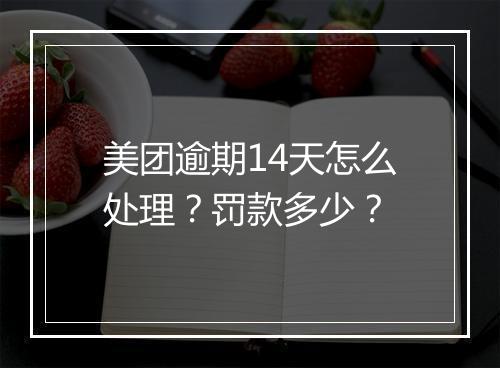 美团逾期14天怎么处理？罚款多少？