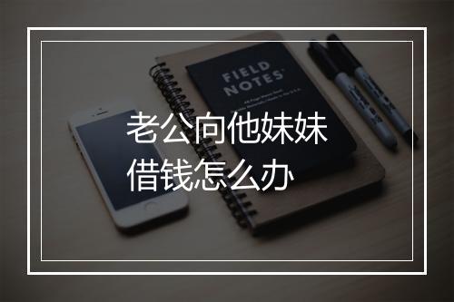 老公向他妹妹借钱怎么办