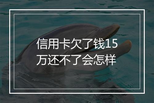信用卡欠了钱15万还不了会怎样