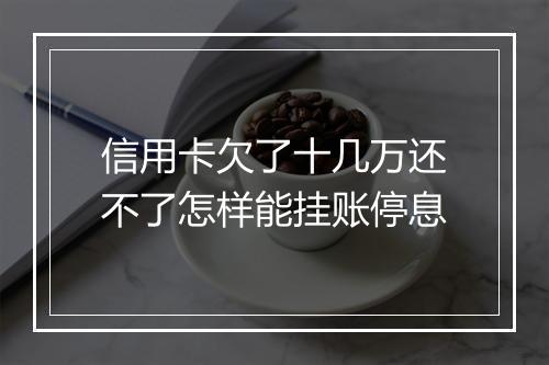 信用卡欠了十几万还不了怎样能挂账停息