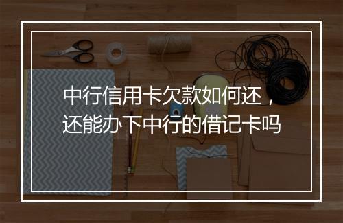 中行信用卡欠款如何还，还能办下中行的借记卡吗