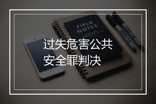 过失危害公共安全罪判决