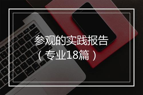 参观的实践报告（专业18篇）