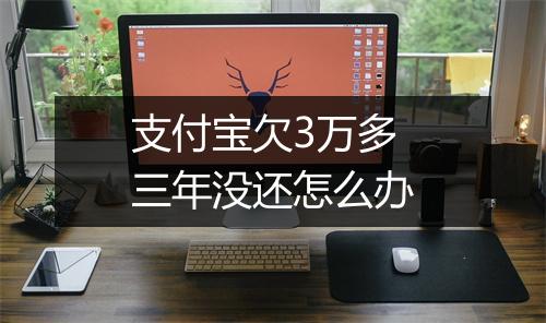支付宝欠3万多三年没还怎么办
