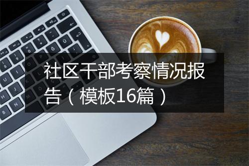 社区干部考察情况报告（模板16篇）